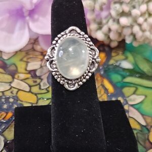 Prehnite Gemstone Ring - Size 5